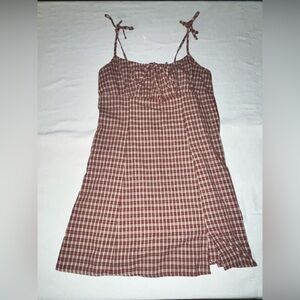 Red and White Plaid Dress